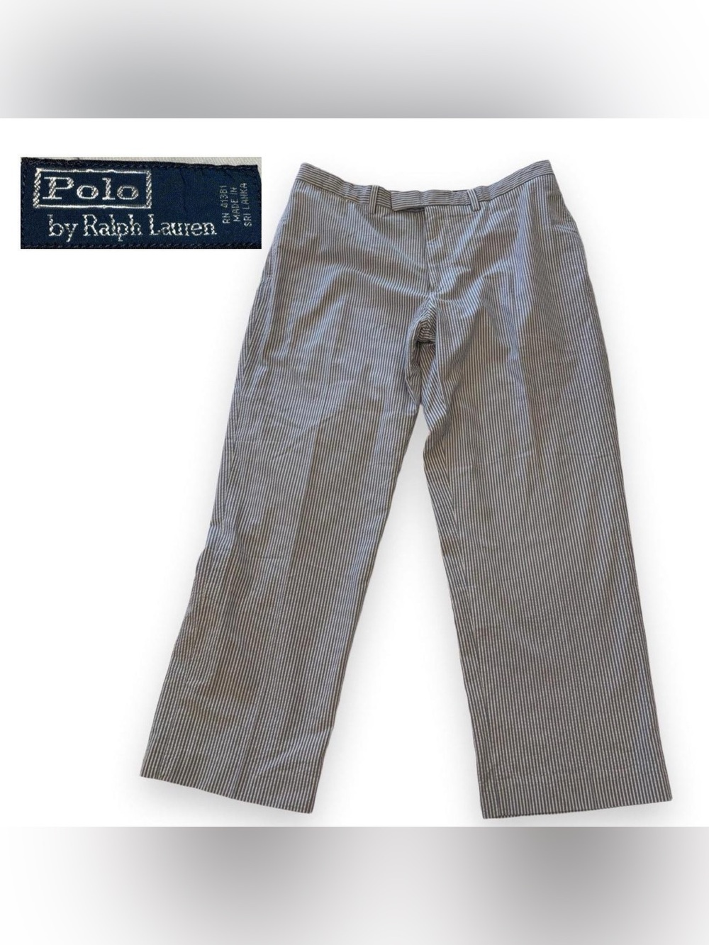 Ralph Lauren Polo Men’s Navy & White Pinstripe Chinos